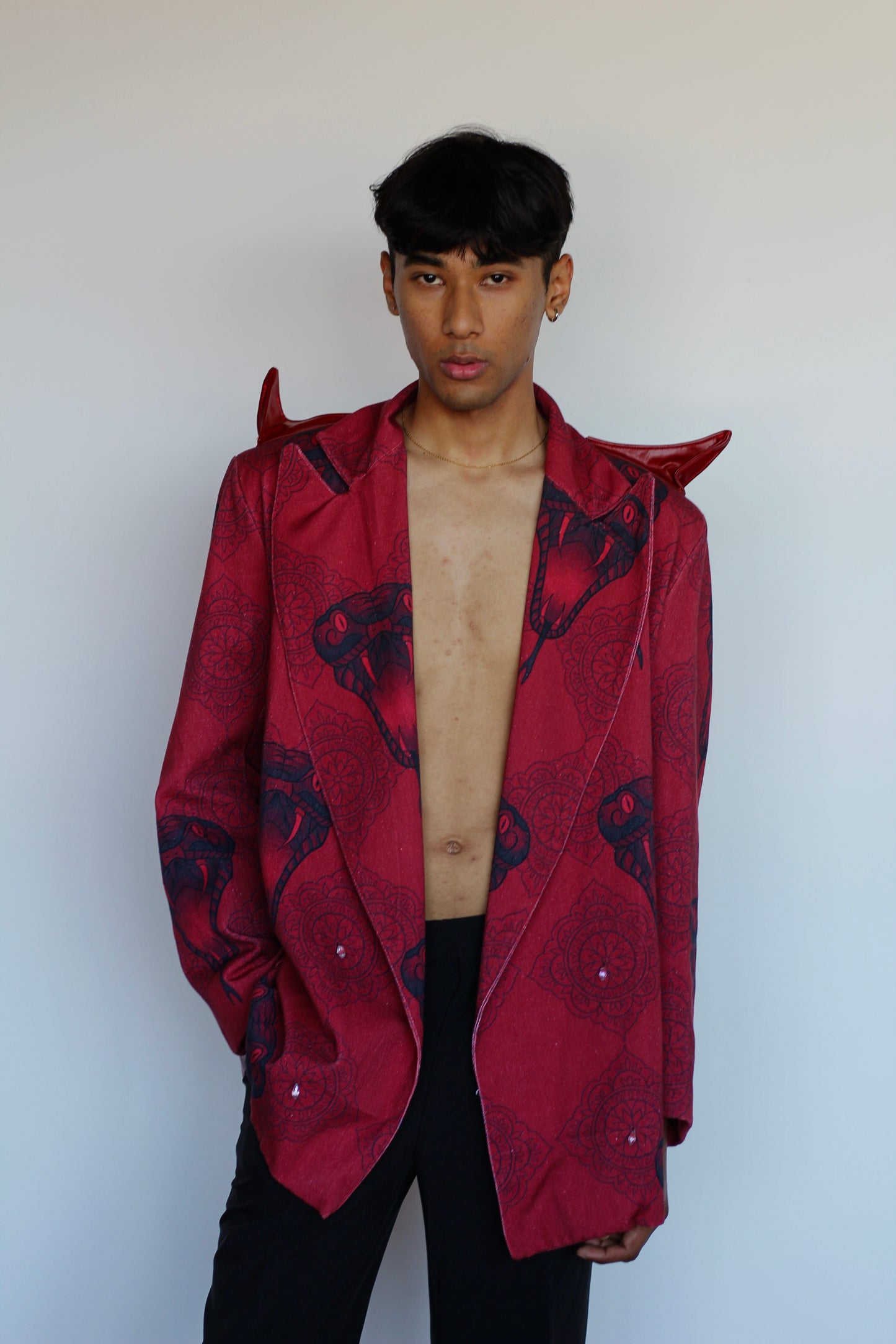 Unisex Red serpent blazer