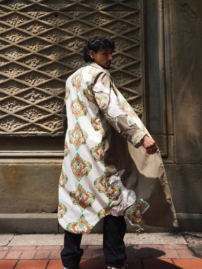 Military green serpent blazer