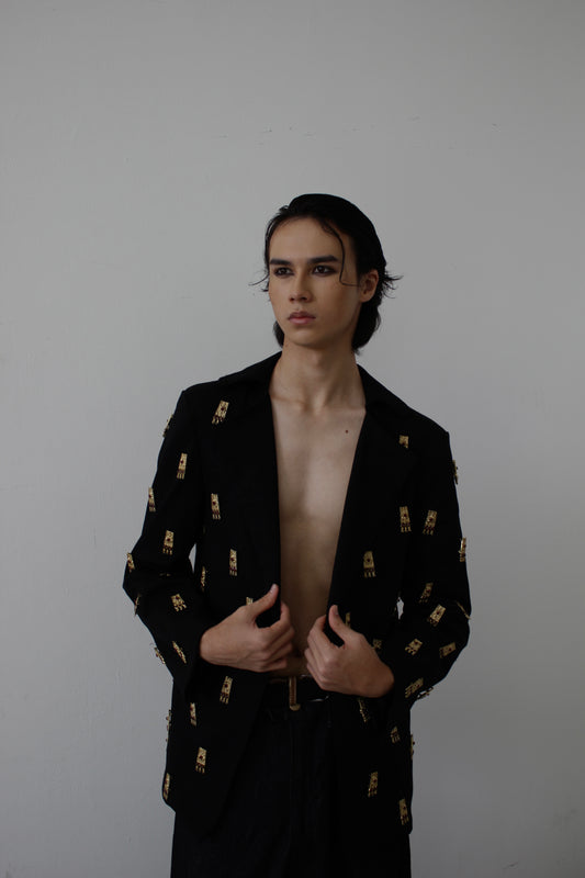 GLD.01 denim  blazer