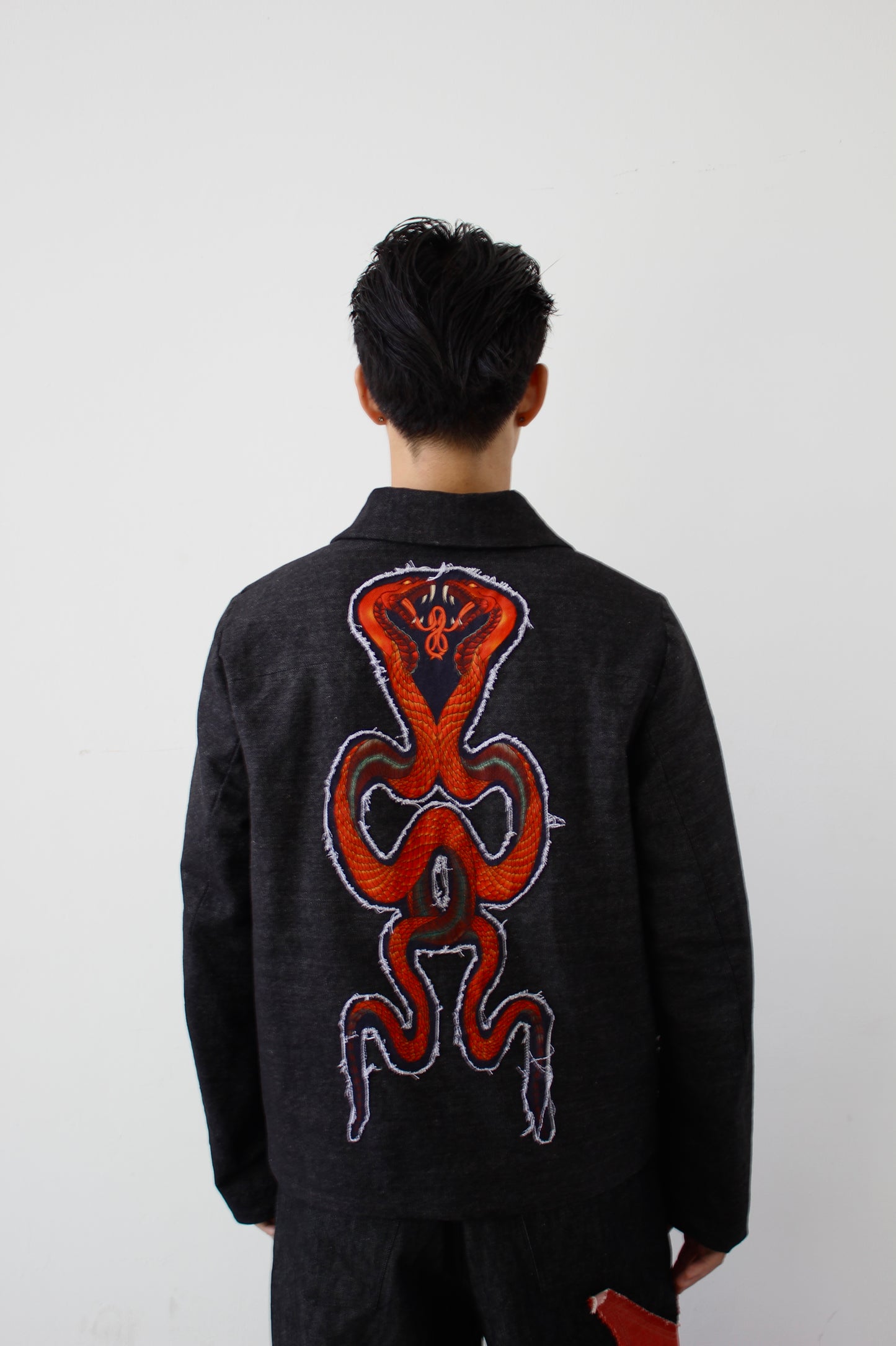Double serpent denim jacket