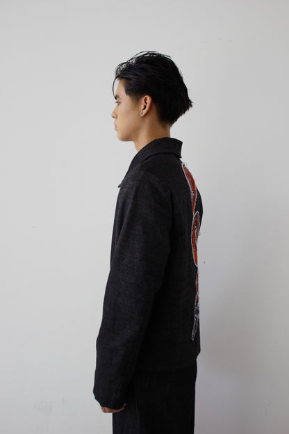 Double serpent denim jacket