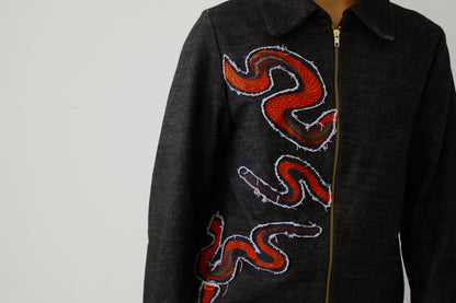 Double serpent denim jacket