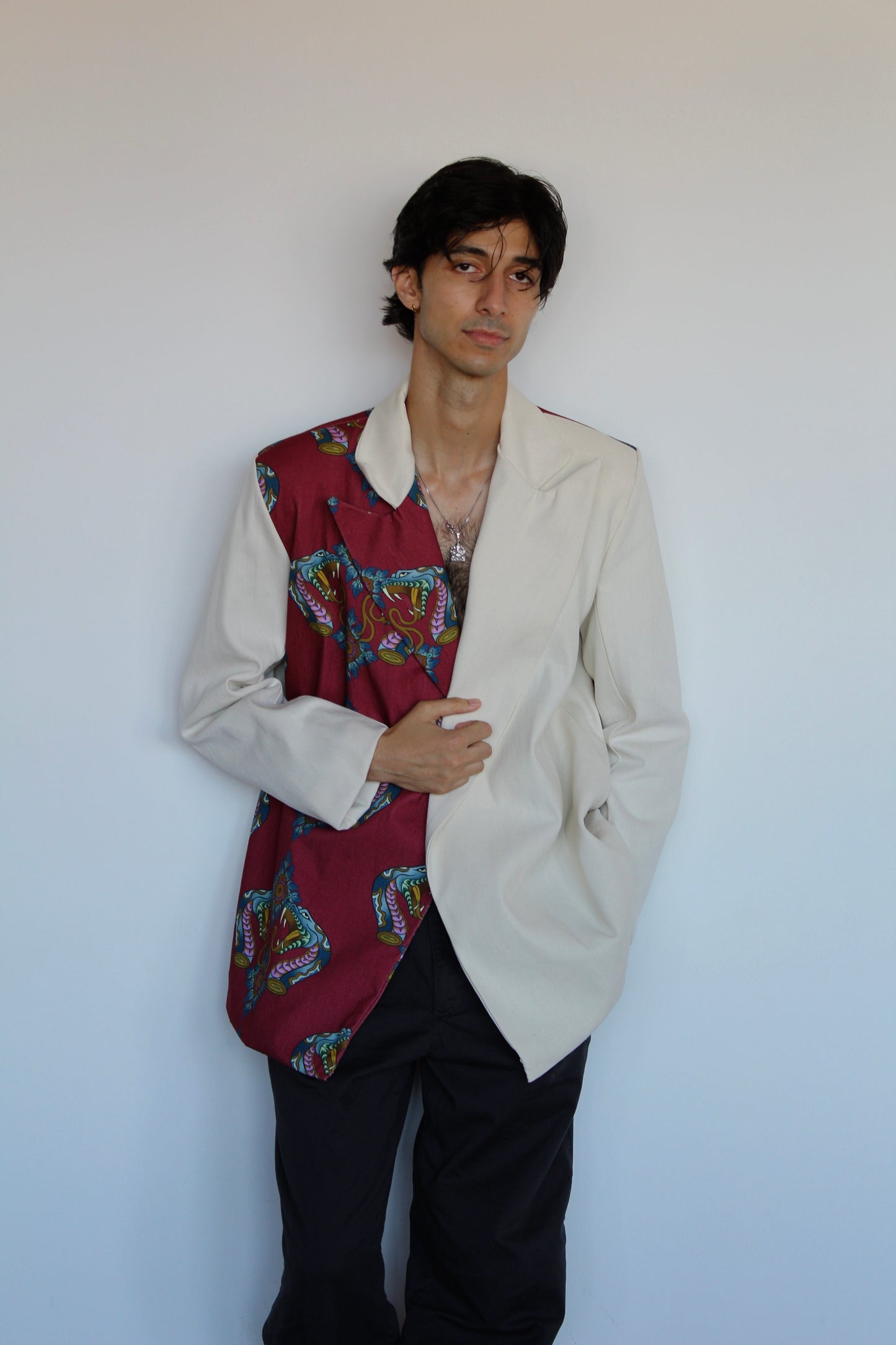 Maroon Bloom Blazer