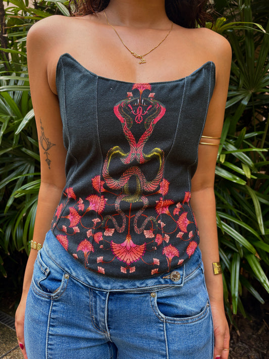 Snake garden corset
