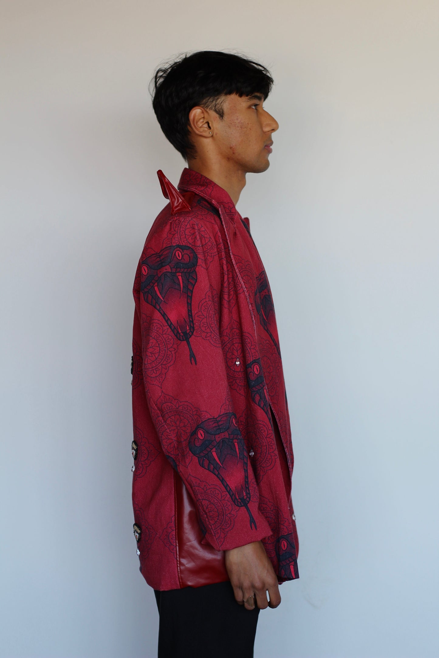 Unisex Red serpent blazer