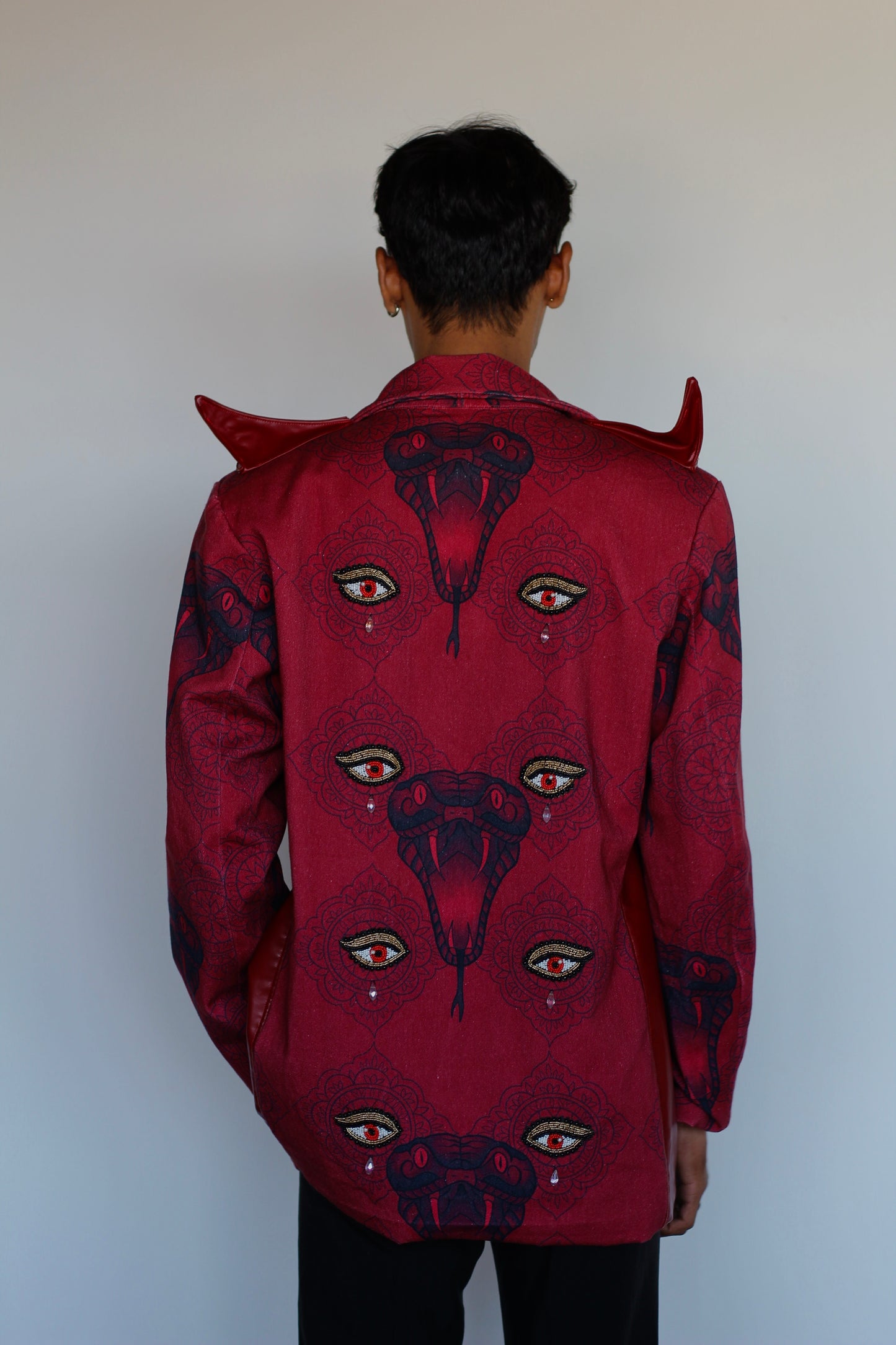 Unisex Red serpent blazer