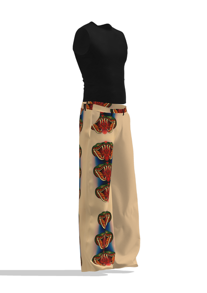 Sahara Serpent Wide-Leg Denim